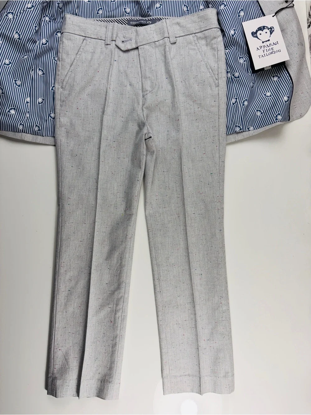 Appaman 2-pc Gray “Lunar Rock” Cotton Blazer/Slacks Boys Suit, Sz 10